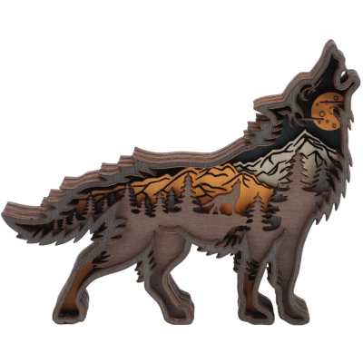 Decoratiune interioara luminoasa forma lup