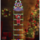 Decoratiune Scara lui Mos Craciun luminoasa Led multicolor 25x160 cu model BRADULET