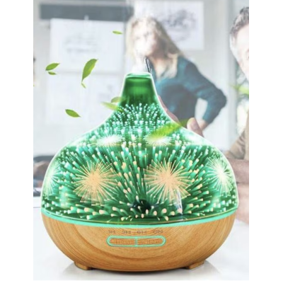 Difuzor Aromaterapie 3D capacitate 500 ml lumini LED multicolore model artificii