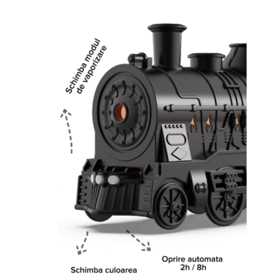 Difuzor de aromaterapie pentru uleiuri esentiale tip Locomotiva capacitate 300 ML