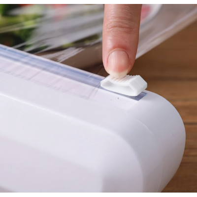 Dispenser pentru folia alimentara cu lama de taiere alb