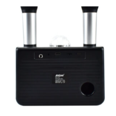 Dispozitiv Karaoke Disco Q YX899 putere 15W cu 2 microfoane wireles