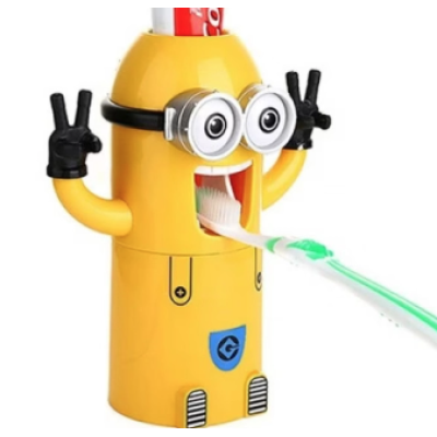 Dozator Minion pasta de dinti si suport periute