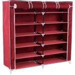 Dulap textil 5 rafturi 2 compartimente 118 x 30 x 120 cm