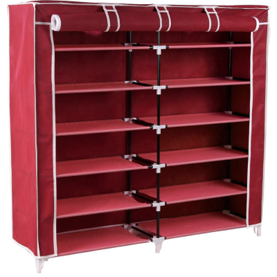 Dulap textil 5 rafturi 2 compartimente 118 x 30 x 120 cm