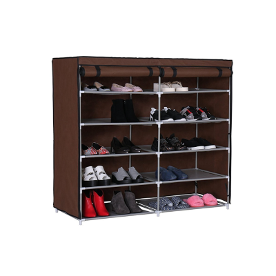 Dulap textil 5 rafturi 2 compartimente 118 x 30 x 120 cm