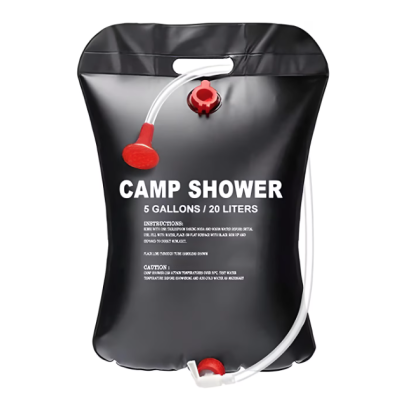 Dus solar pentru camping PVC Capacitate 20L Negru