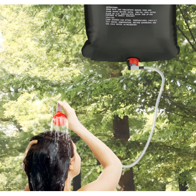 Dus solar pentru camping PVC Capacitate 20L Negru