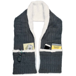 Esarfa / Fular GRI cu buzunare captuseala moale