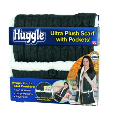 Esarfa / Fular GRI cu buzunare captuseala moale