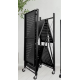 Etajera cu 3 polite mobila Depozitare bucatarie pliabila pe roti Neagra