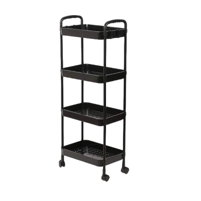 Etajera cu 4 Rafturi din Plastic pe Roti