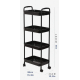 Etajera cu 4 Rafturi din Plastic pe Roti