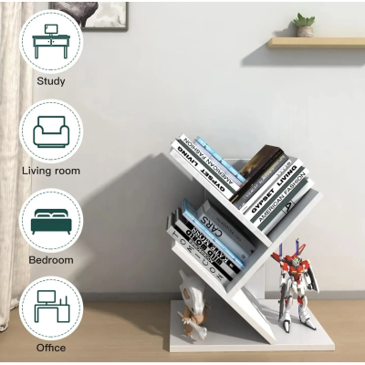 Etajeta pentru Carti 4 compartimente 40x16x30cm Alb