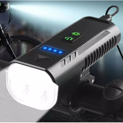 Far cu claxon bicicleta FY-336 1000 lumeni cu 8 moduri de iluminare