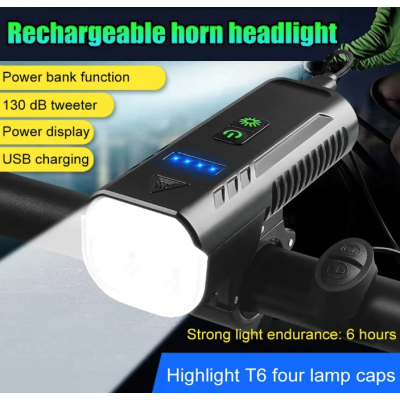 Far cu claxon bicicleta FY-336 1000 lumeni cu 8 moduri de iluminare