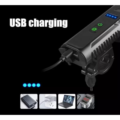 Far cu claxon bicicleta FY-336 1000 lumeni cu 8 moduri de iluminare