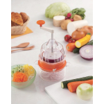 Feliator Manual in forma de Spirala pentru Legume Alb Portocaliu 