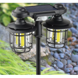 Felinar solar dublu 192 LED cu senzor miscare telecomanda si suport 30W cod JD 2217