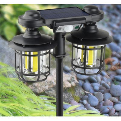 Felinar solar dublu 192 LED cu senzor miscare telecomanda si suport 30W cod JD 2217