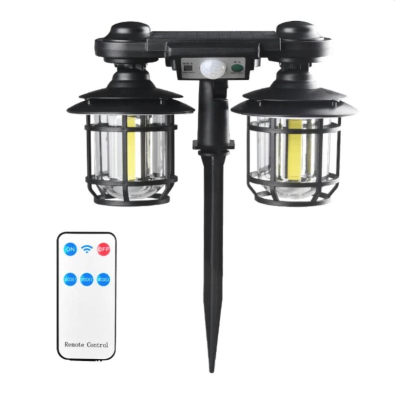 Felinar solar dublu 192 LED cu senzor miscare telecomanda si suport 30W cod JD 2217