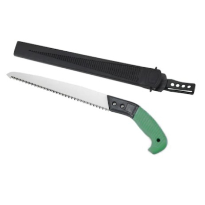 Fierastrau de gradina aluminiu cu maner rosu si cu teaca 350mm