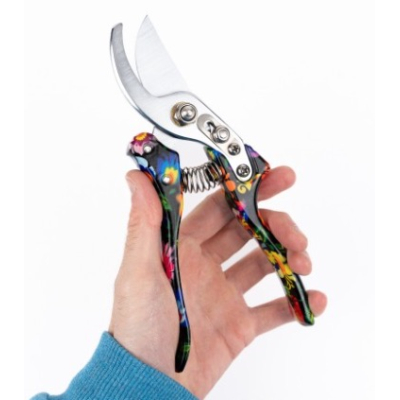 Foarfeca de vie model AUTOMAT cu FLORI ULTRA NEGRU MX793