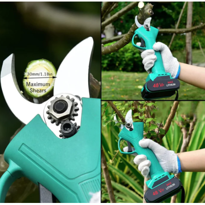 Foarfeca electrica pentru vita de vie si crengi 2 acumulatori 48VF 5Ah LEIHMANN