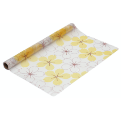 Folie autoadeziva geam cu flori galbene 45 x 500 cm Folie autoadeziva geam cu flori galbene 45 x 500 cm