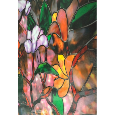 Folie autoadeziva pentru geam flori colorate 45 x 300 cm