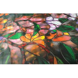 Folie autoadeziva pentru geam flori colorate 45 x 500 cm Folie autoadeziva pentru geam flori colorate 45 x 500 cm