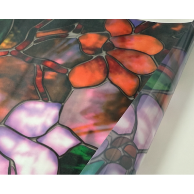 Folie autoadeziva pentru geam flori colorate 45 x 300 cm
