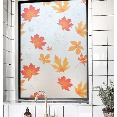 Folie autoadeziva pentru geam frunze aramii 45 x 300 cm