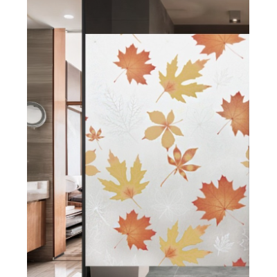 Folie autoadeziva pentru geam frunze aramii 45 x 300 cm