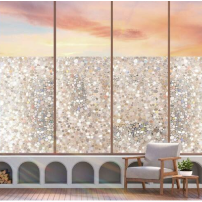 Folie decorativa vitrostatica pentru geam autoadeziva  45 x 300 cm model PIETRICELE