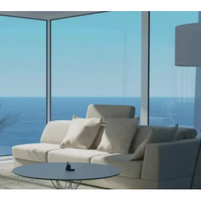 Folie Reflexiva protectie Geamuri montare pe interior si protectie solara UV ALBASTRA 45 x 300 cm