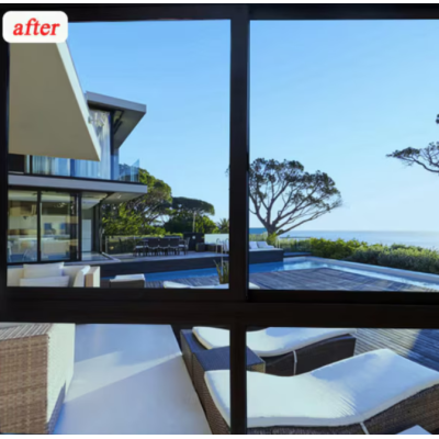 Folie Reflexiva protectie Geamuri montare pe interior si protectie solara UV ALBASTRA 45 x 300 cm