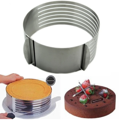 Formă de tort rotundă din Inox reglabilă (24-30cm)