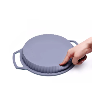 Forma rotunda din silicon pentru Copt Prajituri  24x3.5 cm Gri