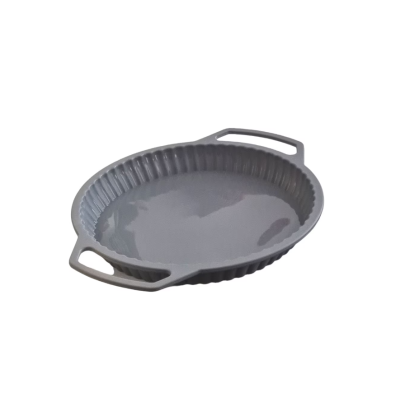 Forma rotunda din silicon pentru Copt Prajituri  24x3.5 cm Gri