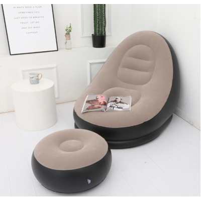 Fotoliu Gonflabil 2in1 Tip sezlong cu taburet inclus 130x99x76 cm