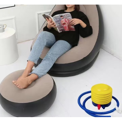 Fotoliu Gonflabil 2in1 Tip sezlong cu taburet inclus 130x99x76 cm