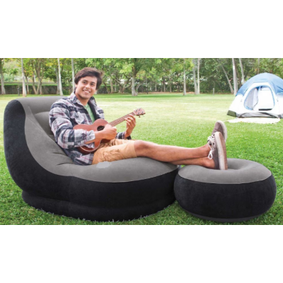 Fotoliu Gonflabil 2in1 Tip sezlong cu taburet inclus 130x99x76 cm