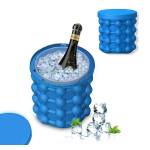 Frapiera gheata 2 IN 1 din silicon si forma pentru cuburi de gheata