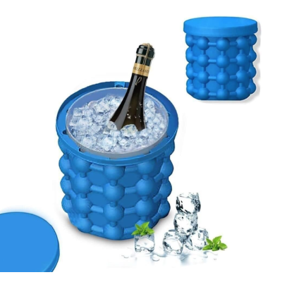 Frapiera gheata 2 IN 1 din silicon si forma pentru cuburi de gheata