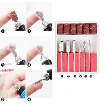 Freza Unghii Roz include 5 pile 5 capete abrazive Viteza Reglabila Semiprofesionala ALIMENTARE USB