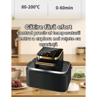 Friteuza Airfryer 3in1 capacitate 12L putere 1700W Digital Display Led Fara Ulei Touch Control 11 Programe Timer