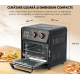 Friteuza cu aer cald retro (cuptor electric) cu prajitor de paine cuptor cu convectie de 12 l pentru casa