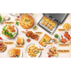 Friteuza cu aer cald retro (cuptor electric) cu prajitor de paine cuptor cu convectie de 12 l pentru casa