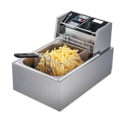 Friteuza Electrica Capacitate 6 litri din Inox Putere 2500W Uz Profesional sau Personal